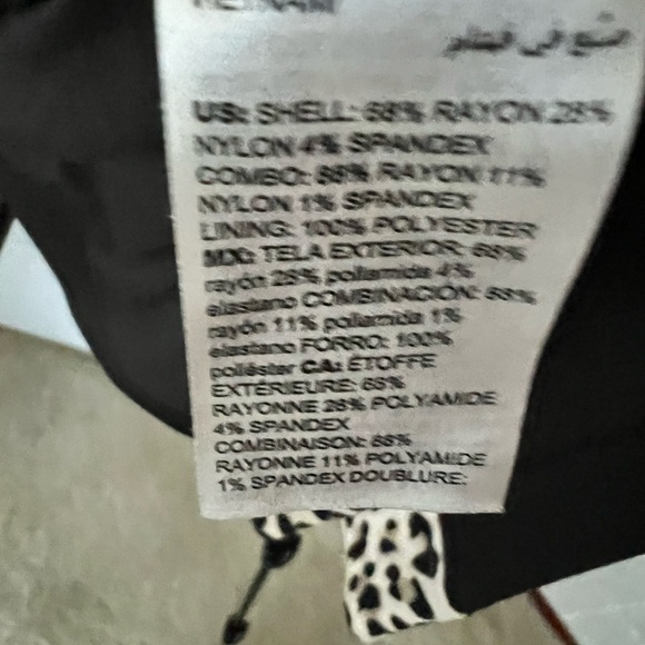 Chico's Black Double Breasted Leopard Accent Blazer - Picture 9 of 9